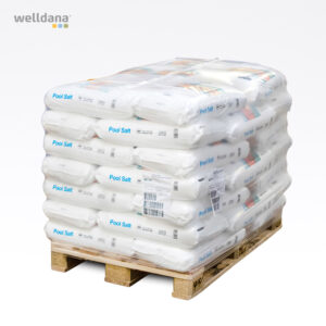 Raffinerat salt i 25 kg påsar. Palle