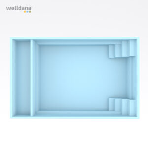 Fiber pool, model San Sebastian 6,1 x 3,75 x 1,50