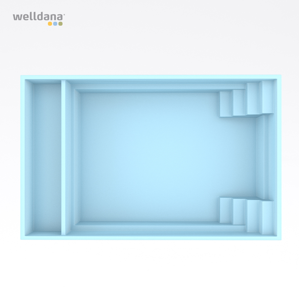 Fiber pool, model San Sebastian 6,1 x 3,75 x 1,50