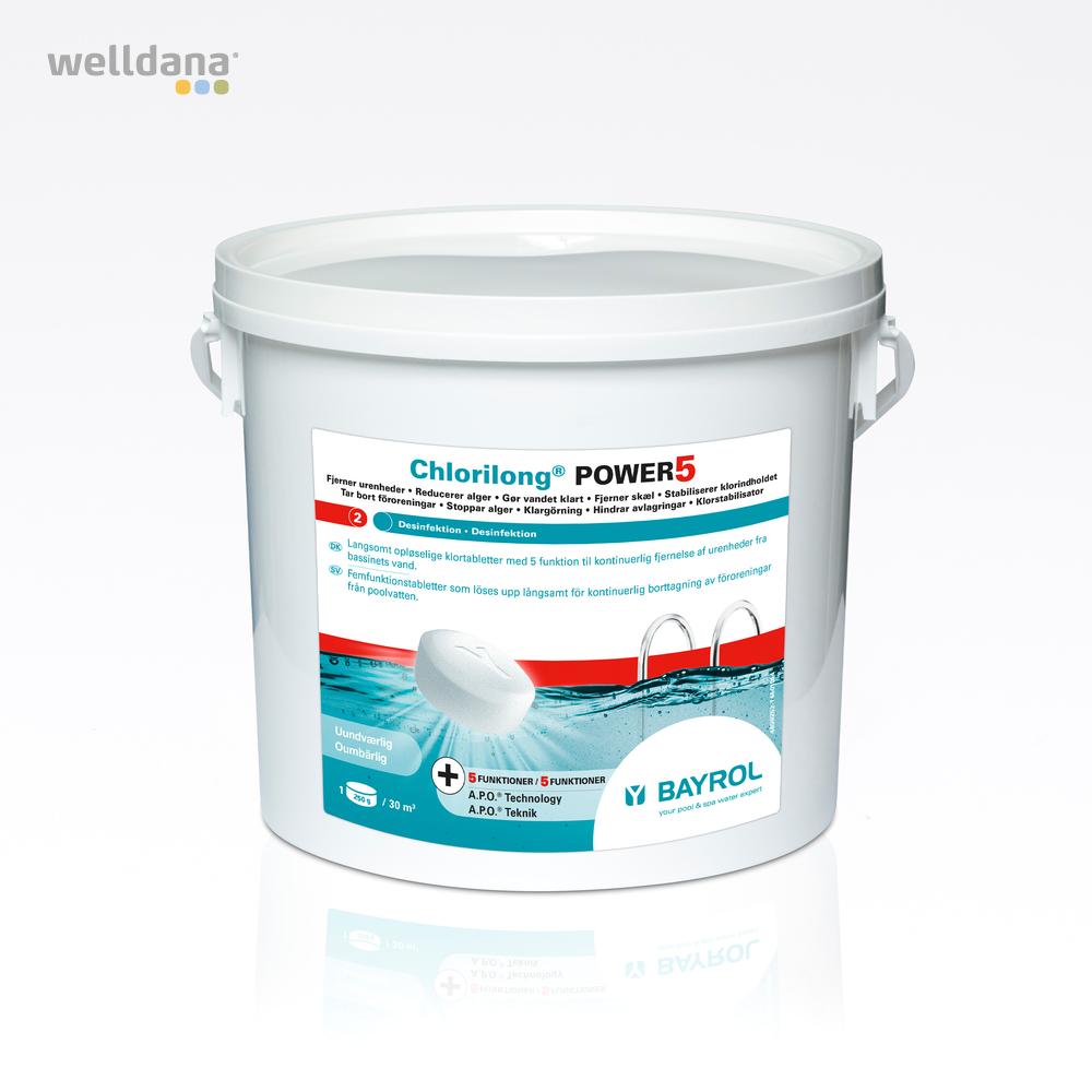 Chlorilong Power 5 5 funktions multitablet 250 gr. 5 kg