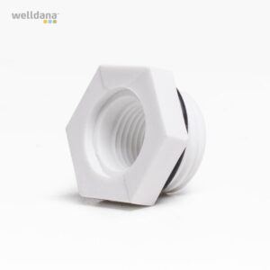 Adapter m/o-ring til Manometer til WD 6 vejs ventil Grå filt