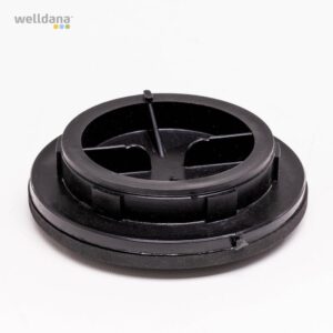 Gevindflange 2 " - sort/top