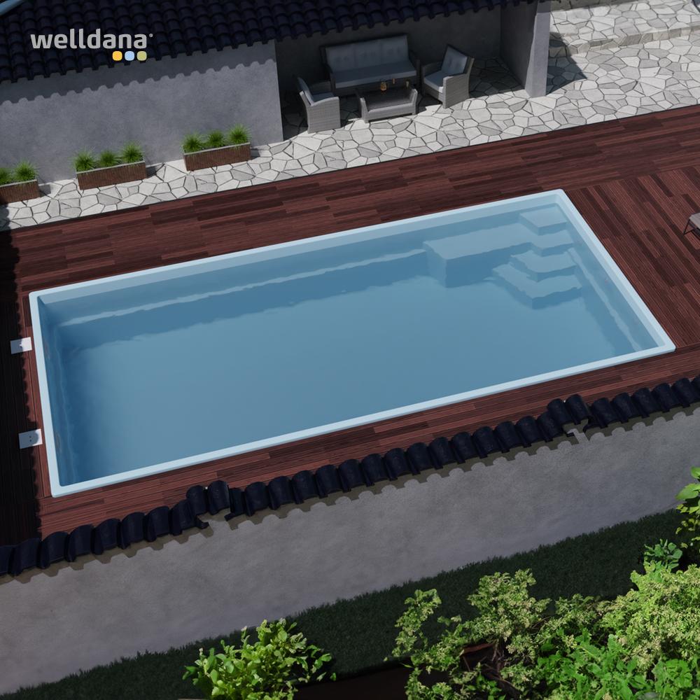 Fiberpool modell Helsingfors 11 x 4,25 x 1,6 m - Image 7