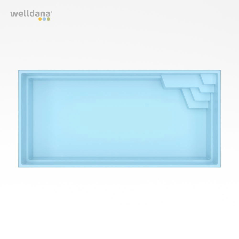 Fiberpool modell Helsingfors 11 x 4,25 x 1,6 m