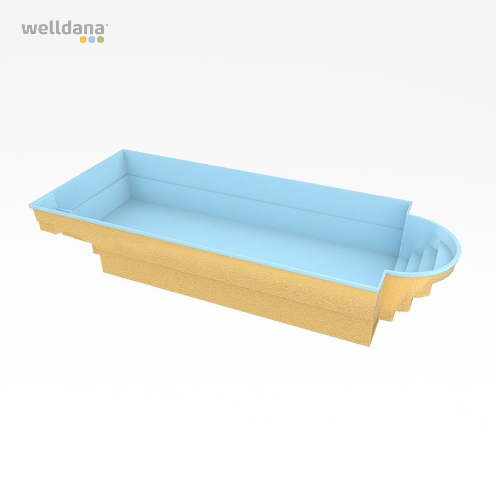 Fiberpool modell Berlin 9,4 x 3,7 x 1,5 m - Image 2