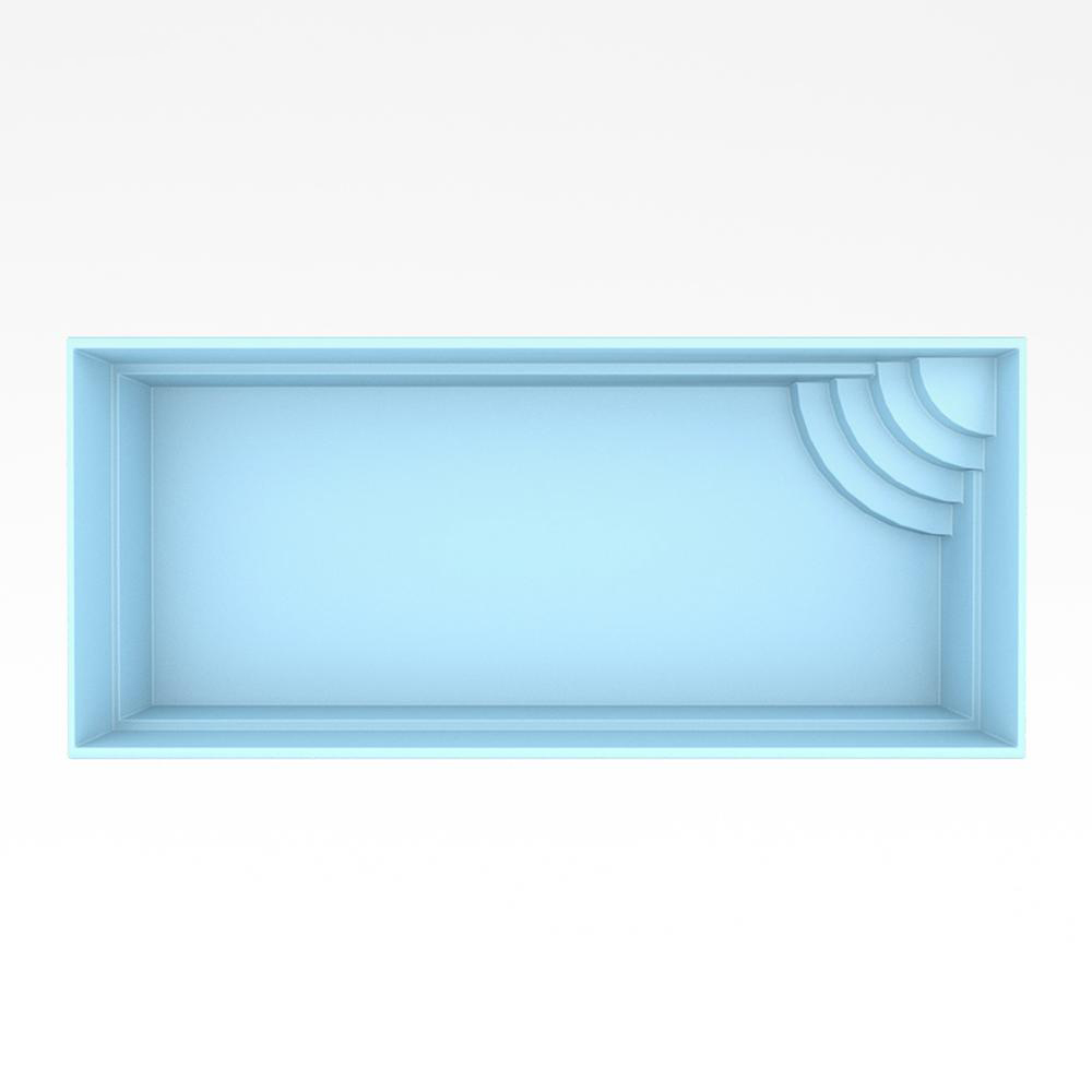 Fiberpool modell Rom 7 x 3,5 x 1,5 m